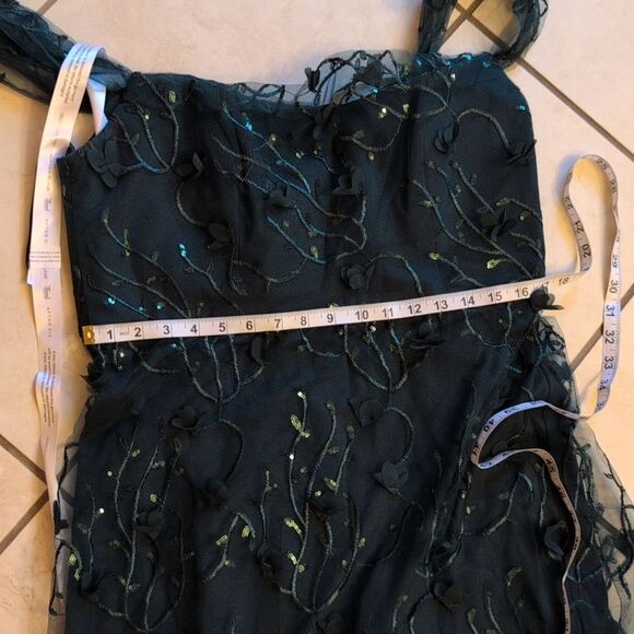 NWT Dessy Collection Birch 3D Sequin Embroidery Dress Evergreen Green size 16 - Picture 11 of 15